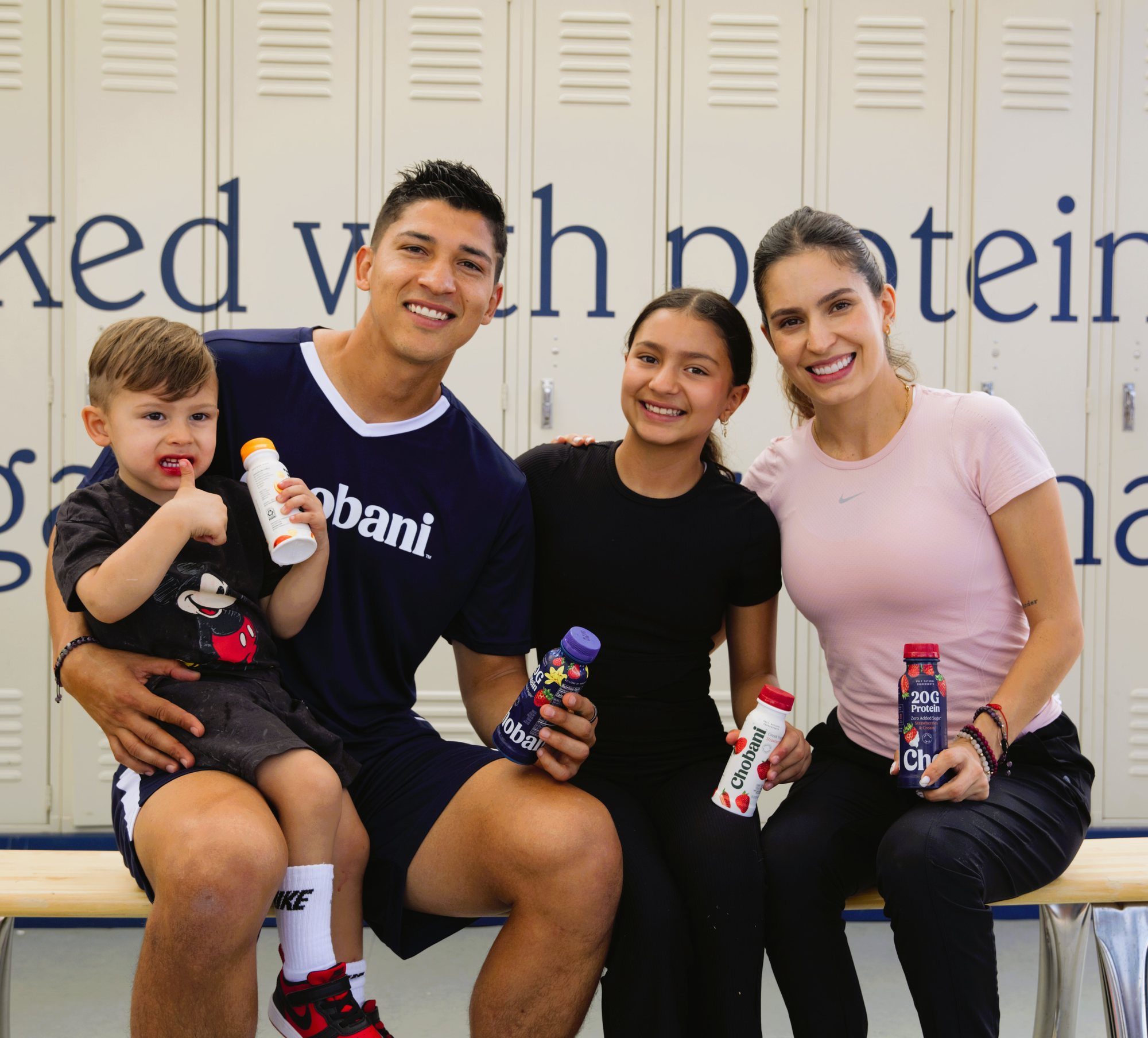Angel Zaldivar, family portrait, at a Chobani appearance in El Paso.